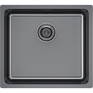 Кухонная мойка Paulmark Yuni 49 Uni YU49-GM Вороненная сталь