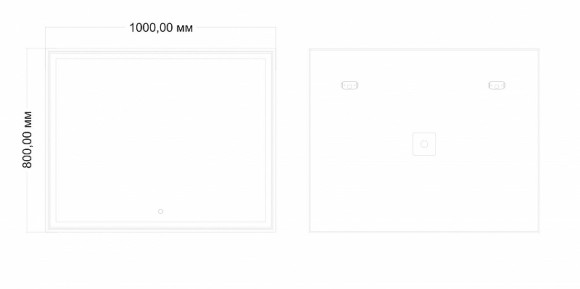 Зеркало Art&Max AM-Zoe-1000-800-DS-F с подсветкой с сенсорным выключателем