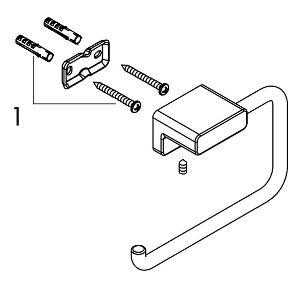 Держатель туалетной бумаги Hansgrohe AddStoris 41771670 Черный матовый Держатель туалетной бумаги Hansgrohe AddStoris 41771670 Черный матовый