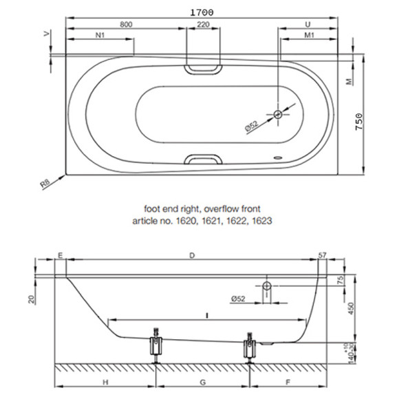 Стальная ванна Bette Comodo 170x75 1640-000 PLUS с шумоизоляцией и антигрязевым покрытием Стальная ванна Bette Comodo 170x75 1640-000 PLUS с шумоизоляцией и антигрязевым покрытием