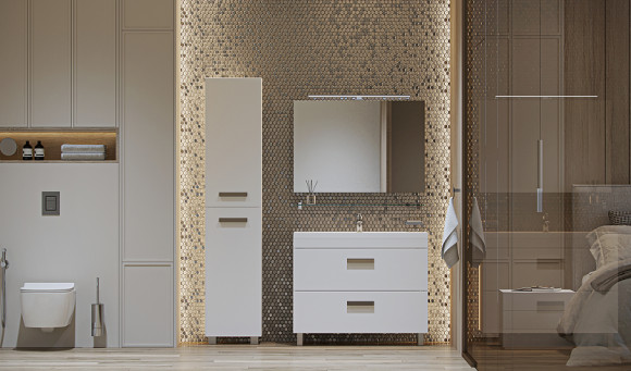 Шкаф пенал Velvex Orlando 40 pn.ORL.40 Белый матовый