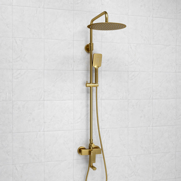 Душевая система WasserKRAFT A155.262.201.BG Золото матовое Душевая система WasserKRAFT A155.262.201.BG Золото матовое