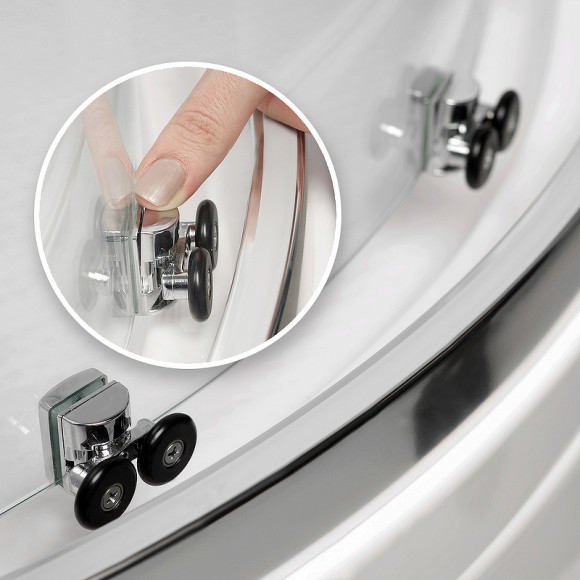 Душевой уголок WasserKRAFT Lippe 80x80 45S00 профиль Хром стекло прозрачное Душевой уголок WasserKRAFT Lippe 80x80 45S00 профиль Хром стекло прозрачное