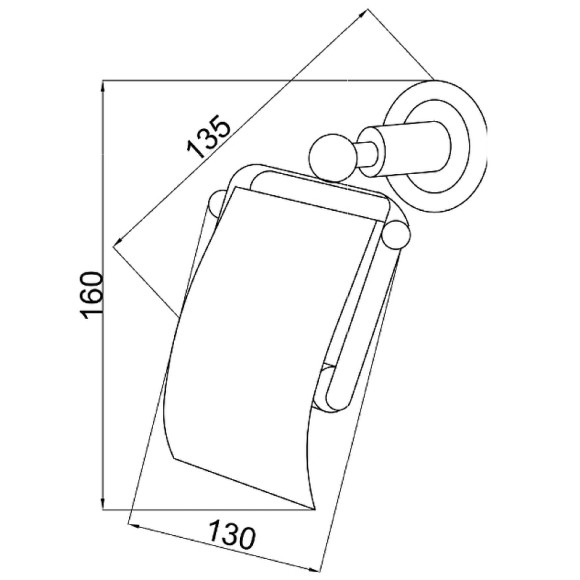 Держатель туалетной бумаги Boheme Murano 10901-R-G с крышкой Золото Рубиновый