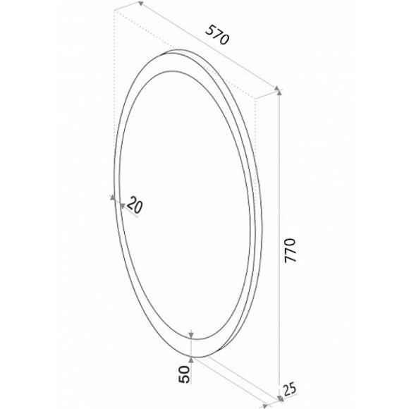 Зеркало Континент Lily 570х770 ЗЛП688 с подсветкой с сенсорным выключателем