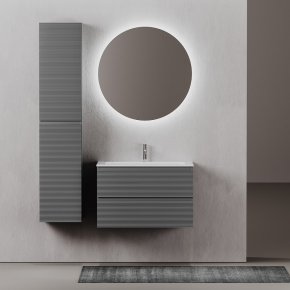 Тумба под раковину Sancos Folk 80 FL80GS подвесная Grey soft