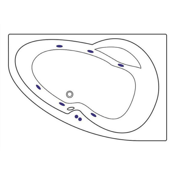 Акриловая ванна Excellent Newa 160x95 R WAEX.NEP16.SOFT.CR с гидромассажем Акриловая ванна Excellent Newa 160x95 R WAEX.NEP16.SOFT.CR с гидромассажем