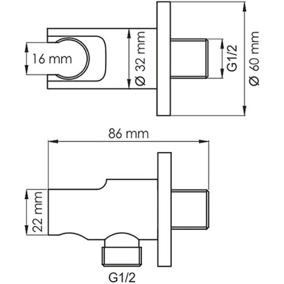 Шланговое подключение WasserKRAFT Elbe A083 Черное матовое