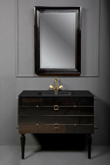 Тумба под раковину Boheme Armadi Art Vallessi Avangarde Piazza 80 841-080-BG подвесная Черная Золото