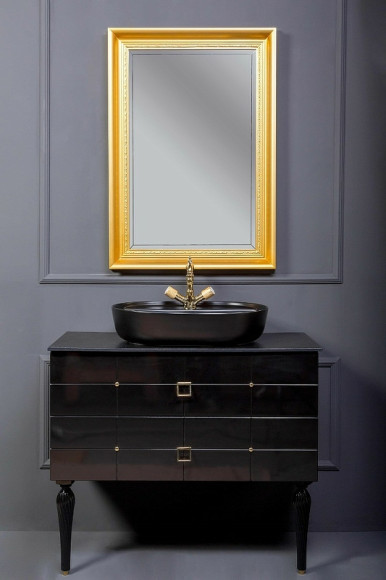 Тумба под раковину Boheme Armadi Art Vallessi Avangarde Piazza 80 841-080-BG подвесная Черная Золото