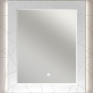 Зеркало Opadiris Луиджи 90 00-00006557 с подсветкой Белое матовое с бесконтактным выключателем и подогревом