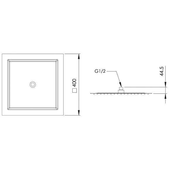 Верхний душ Remer 357UFS40BOX Белый Верхний душ Remer 357UFS40BOX Белый