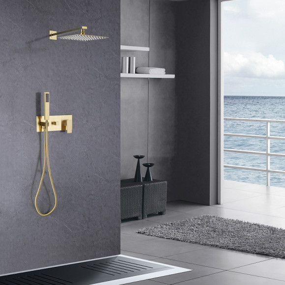 Душевая система Abber Daheim AF8218G Золото матовое Душевая система Abber Daheim AF8218G Золото матовое