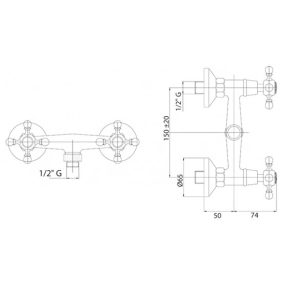 Смеситель для душа Cezares Golf GOLF-DS-01 Хром Смеситель для душа Cezares Golf GOLF-DS-01 Хром