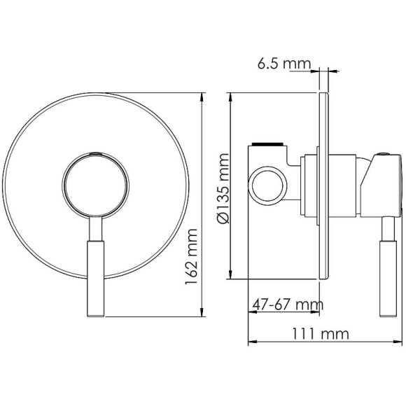 Смеситель для душа WasserKRAFT Gollach 3351 Черный матовый