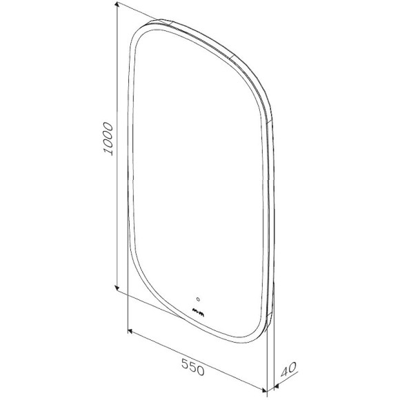 Зеркало AM.PM Func 55 M8FMOX0551WGH с подсветкой с ИК-сенсорным выключателем Зеркало AM.PM Func 55 M8FMOX0551WGH с подсветкой с ИК-сенсорным выключателем