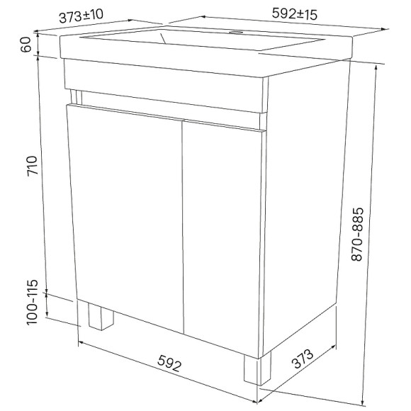 Тумба с раковиной Iddis Zodiac 60 ZOD6CDFi95K Белая