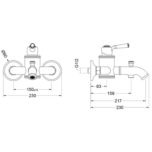 Комплект смесителей Aquatek Классик AQ1530CR Хром