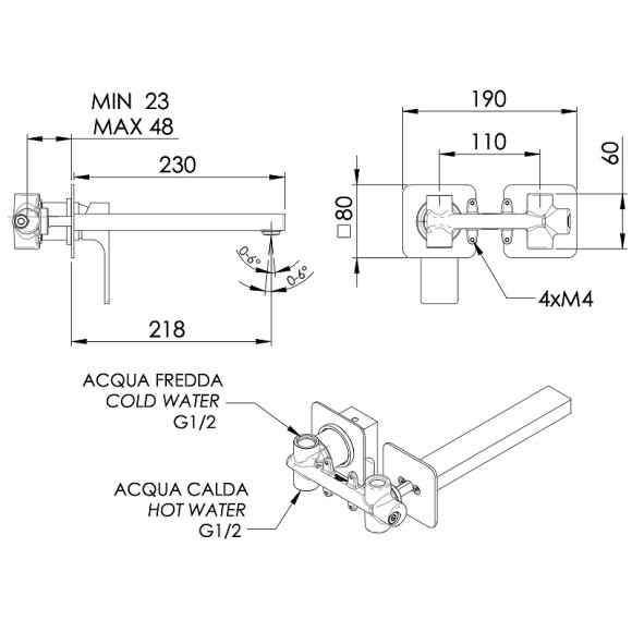 Смеситель для раковины Remer Absolute AU15PLXV Сталь Смеситель для раковины Remer Absolute AU15PLXV Сталь