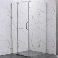 Душевой уголок Veconi Rovigo RV-19 100х80 RV19-10080-01-C6 профиль Хром стекло прозрачное