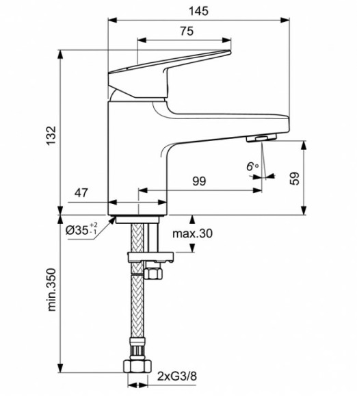 Смеситель для раковины Ideal Standard Ceraplan BD200AA Хром Смеситель для раковины Ideal Standard Ceraplan BD200AA Хром