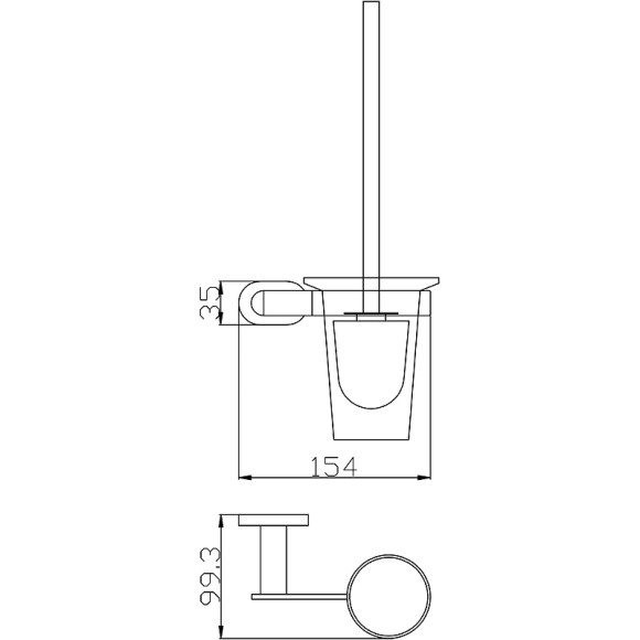 Ершик для унитаза Rav Slezak Yukon YUA0500CB Хром Белый Ершик для унитаза Rav Slezak Yukon YUA0500CB Хром Белый
