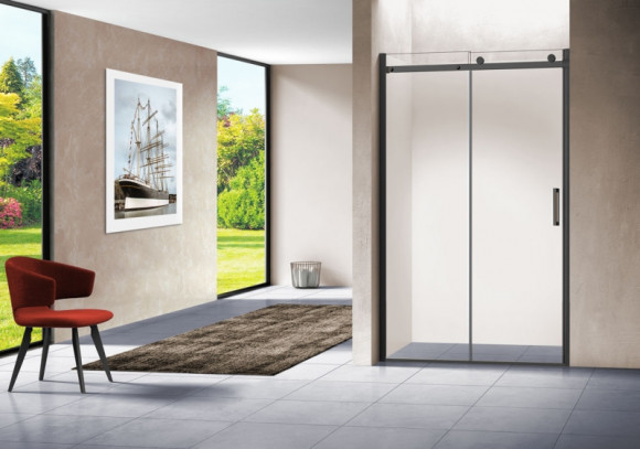 Душевая дверь Vincea Como 120 VPS-1C120CLB профиль Черный стекло прозрачное