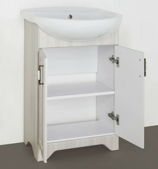 Тумба под раковину Style Line Олеандр 2 Люкс 55 ЛС-00000198 Рельеф пастель