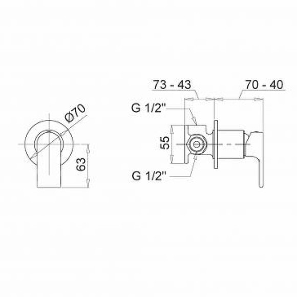 Смеситель для душа Migliore Tenesi 25420 Хром