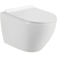 Унитаз CeramaLux 2197 подвесной Белый с сиденьем Микролифт