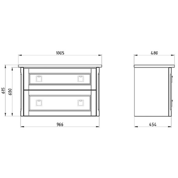 Комплект мебели для ванной ASB-Woodline Рома 100П подвесной Белый Комплект мебели для ванной ASB-Woodline Рома 100П подвесной Белый