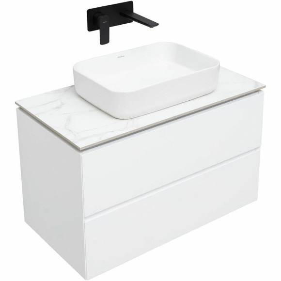 Тумба под раковину Allen Brau Infinity 85 1.21001.WM подвесная Белая матовая Тумба под раковину Allen Brau Infinity 85 1.21001.WM подвесная Белая матовая