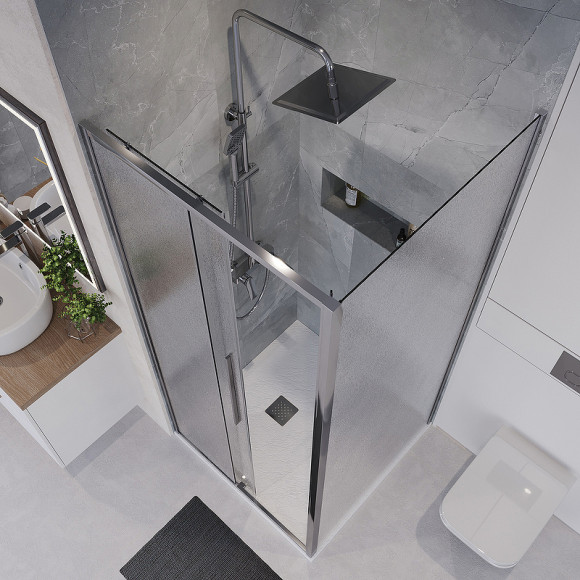 Душевой уголок Niagara Nova 110х80 NG-65-11CH-CH80-34 профиль Хром стекло шиншилла Душевой уголок Niagara Nova 110х80 NG-65-11CH-CH80-34 профиль Хром стекло шиншилла