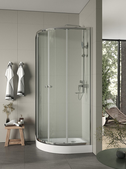 Душевой уголок Agger A01-090TCR 90x90 профиль Хром стекло прозрачное Душевой уголок Agger A01-090TCR 90x90 профиль Хром стекло прозрачное