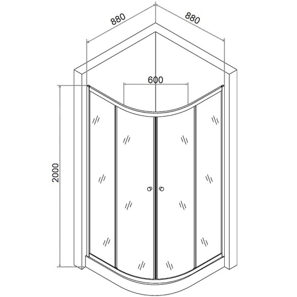 Душевой уголок Agger A01-090TCR 90x90 профиль Хром стекло прозрачное Душевой уголок Agger A01-090TCR 90x90 профиль Хром стекло прозрачное