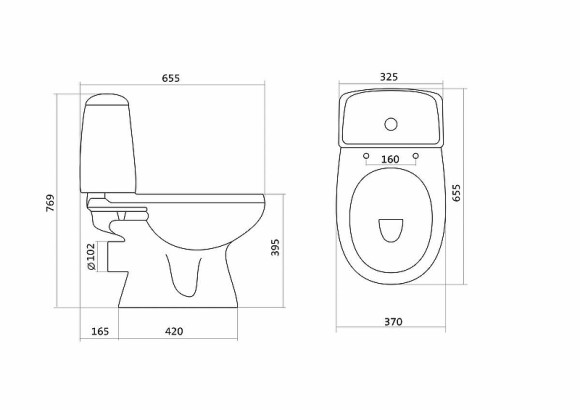 Унитаз компакт Santek Цезарь 1WH301746 с бачком и сиденьем Микролифт