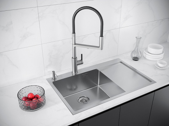 Кухонная мойка Paulmark Kroner-Edge 78F L PM777851-BSL Нержавеющая сталь Кухонная мойка Paulmark Kroner-Edge 78F L PM777851-BSL Нержавеющая сталь