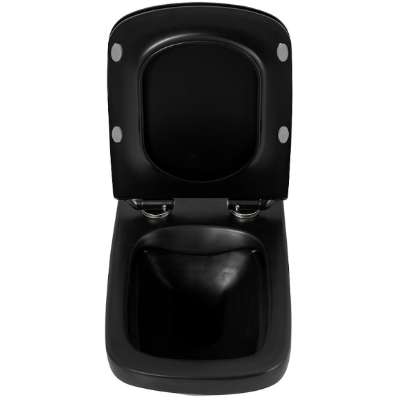 Комплект унитаза с инсталляцией BelBagno Sela BB3201CHR-MB/BB3201SC-MB/BB002-80/BB007-PR-NERO.M с сиденьем Микролифт и Черной матовой клавишей смыва Комплект унитаза с инсталляцией BelBagno Sela BB3201CHR-MB/BB3201SC-MB/BB002-80/BB007-PR-NERO.M с сиденьем Микролифт и Черной матовой клавишей смыва