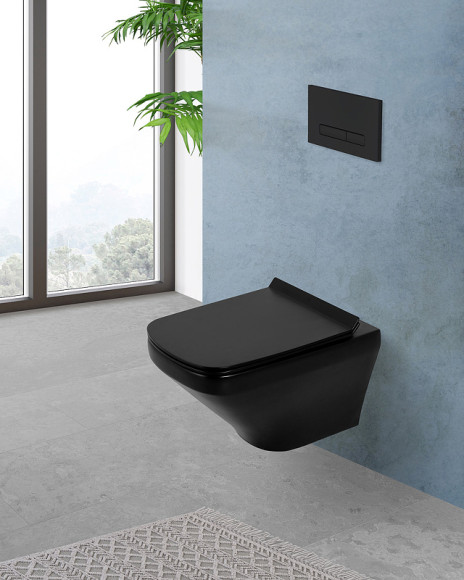 Комплект унитаза с инсталляцией BelBagno Sela BB3201CHR-MB/BB3201SC-MB/BB002-80/BB007-PR-NERO.M с сиденьем Микролифт и Черной матовой клавишей смыва Комплект унитаза с инсталляцией BelBagno Sela BB3201CHR-MB/BB3201SC-MB/BB002-80/BB007-PR-NERO.M с сиденьем Микролифт и Черной матовой клавишей смыва