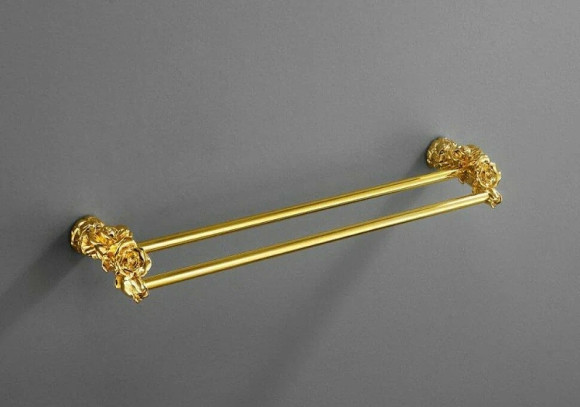 Полотенцедержатель Art&Max Rose AM-B-0918-Do двойной Золото