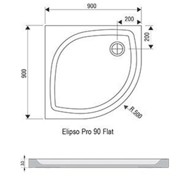 Душевой поддон из искусственного камня Ravak Elipso Pro 90х90 Flat XA237711010 Белый Душевой поддон из искусственного камня Ravak Elipso Pro 90х90 Flat XA237711010 Белый