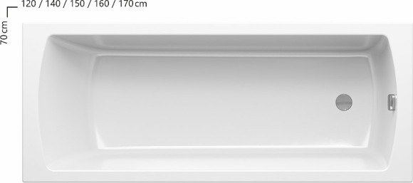 Акриловая ванна Ravak Classic II 170x70 CC51000000 без гидромассажа Акриловая ванна Ravak Classic II 170x70 CC51000000 без гидромассажа