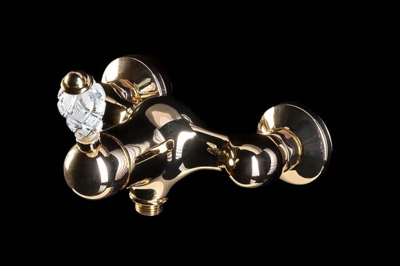 Смеситель для душа Boheme Crystal 284-CRST Золото