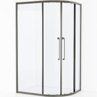Душевой уголок Cezares Relax-304 120x90 RELAX-304-RH-2-120/90-C-GM профиль Оружейная сталь стекло прозрачное
