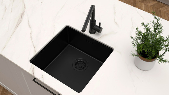 Кухонная мойка Paulmark Lassan 49 Uni LA49-MBN Черная матовая Кухонная мойка Paulmark Lassan 49 Uni LA49-MBN Черная матовая