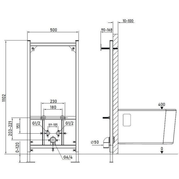Инсталляция Allen Brau Base 9.30001.20 для биде Синяя Инсталляция Allen Brau Base 9.30001.20 для биде Синяя