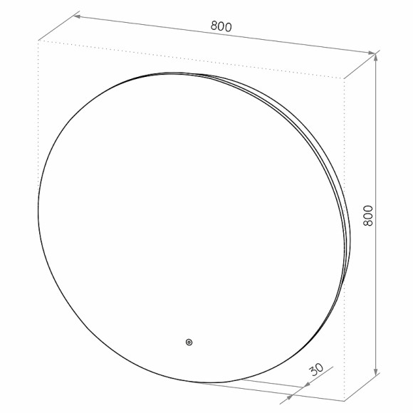 Зеркало Континент Ajour Eco 800х800 ЗЛП2809 с подсветкой с сенсорным выключателем с диммером Зеркало Континент Ajour Eco 800х800 ЗЛП2809 с подсветкой с сенсорным выключателем с диммером