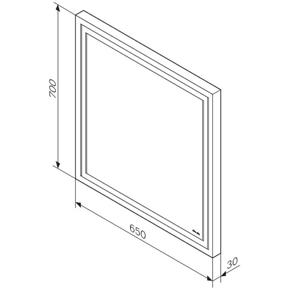 Зеркало AM.PM Gem 65 M91AMOX0651WG с подсветкой с механическим выключателем