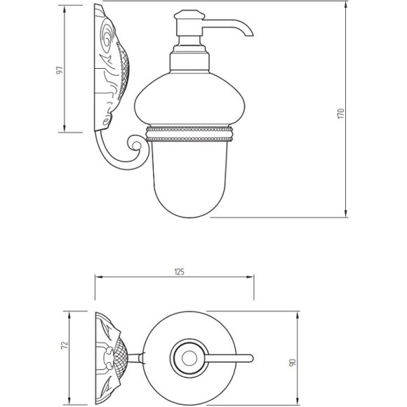 Дозатор для жидкого мыла Migliore Cleopatra 16656 Хром Дозатор для жидкого мыла Migliore Cleopatra 16656 Хром
