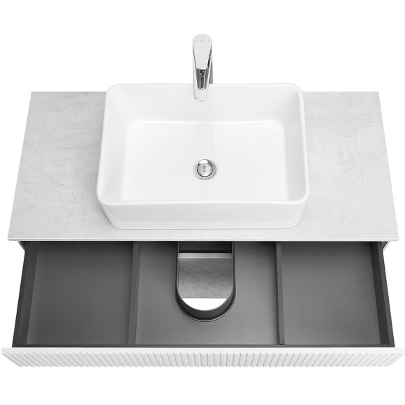 Тумба под раковину Aquaton Марбл 100 1A276301MH4C0 подвесная Слэйт Белый матовый